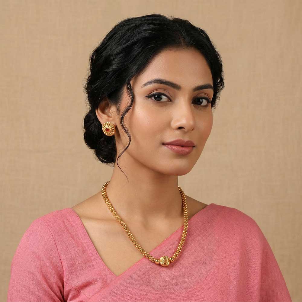  Thushi necklace with bead drops 