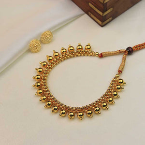 Black bead mangalsutra with saaj pendant 