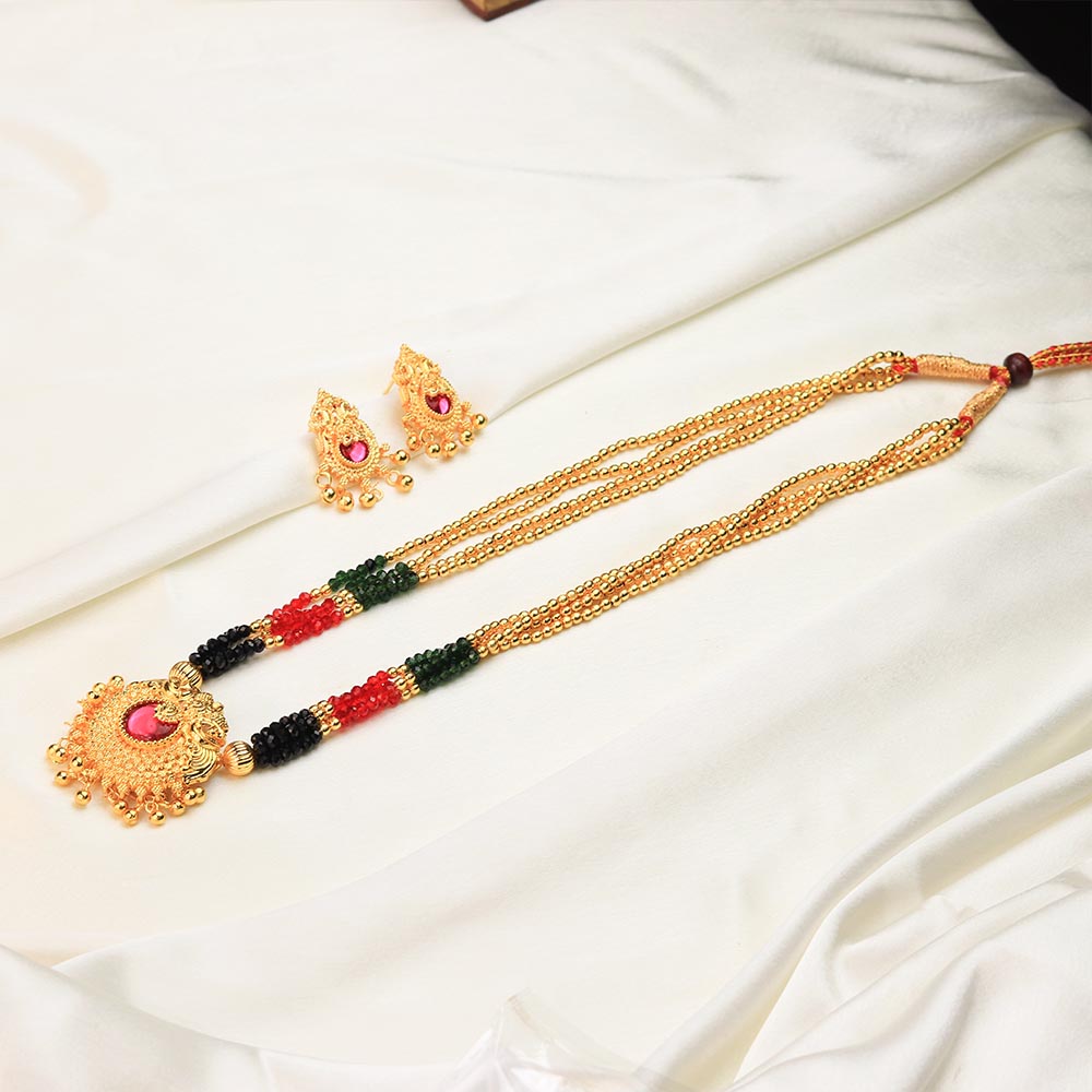 Kolhapuri Black Gold Heritage Necklace