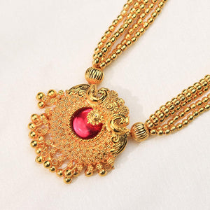 Kolhapuri Plain Gold Bead Haar