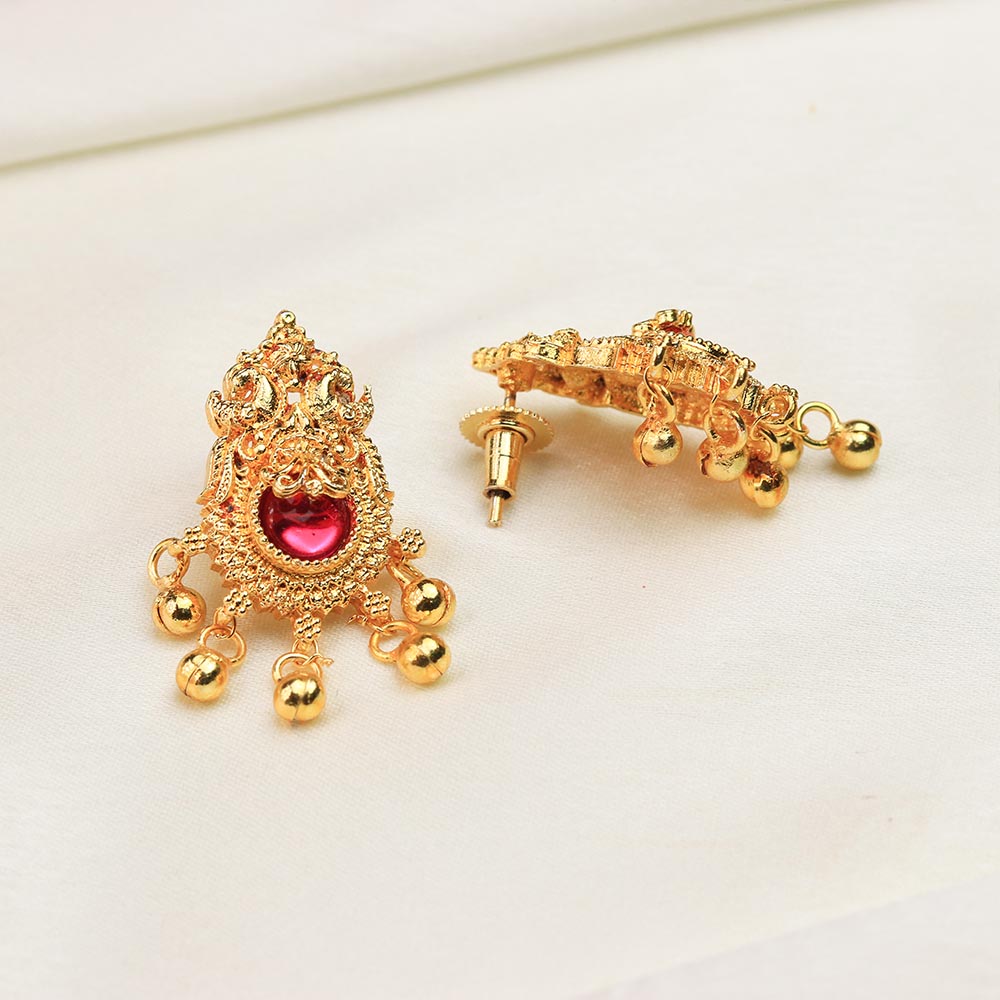 Kolhapuri Plain Gold Bead Haar