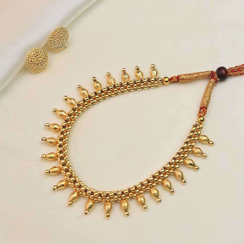 Kolhapuri Tricolor Bead Necklace