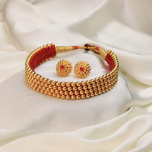 Kolhapuri Classic Bead Wide Choker Set