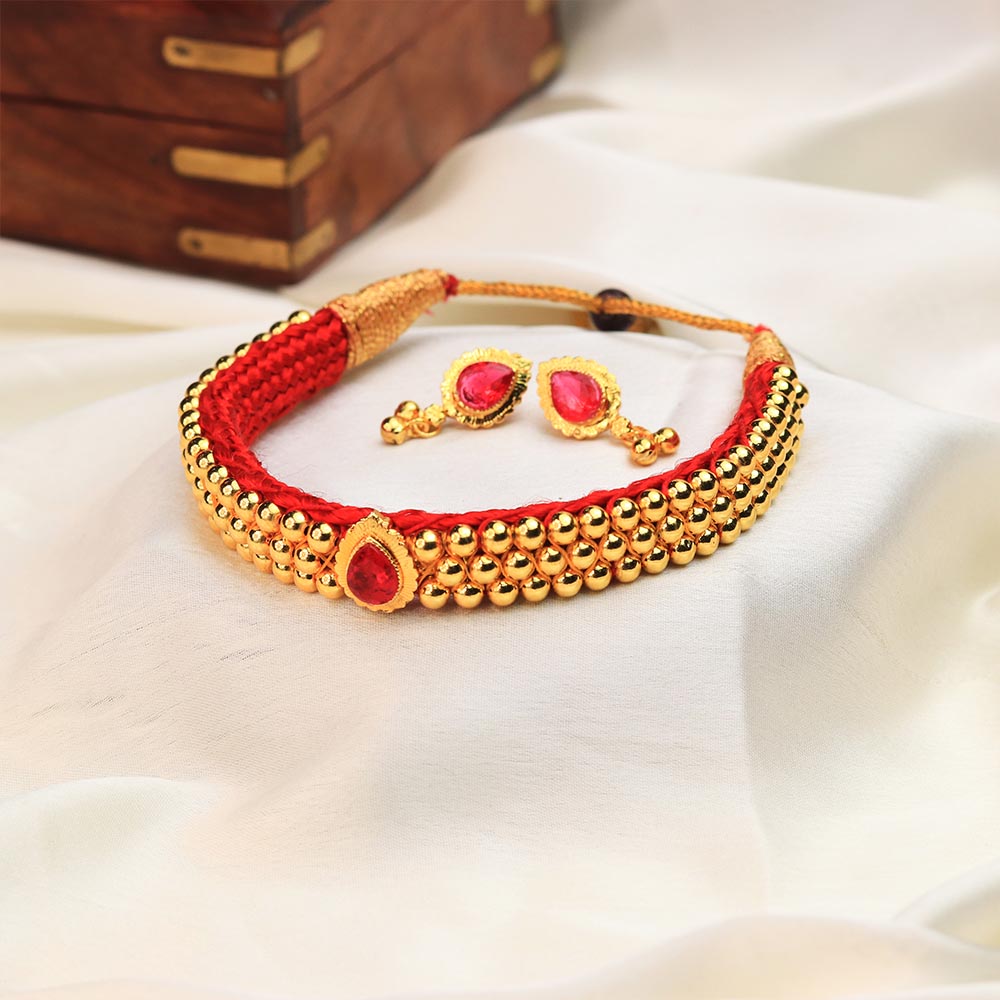 Teardrop pendant choker set