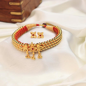 Floral dangling choker set