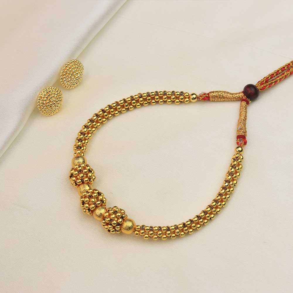 Kolhapuri Multi Bead Cluster Necklace