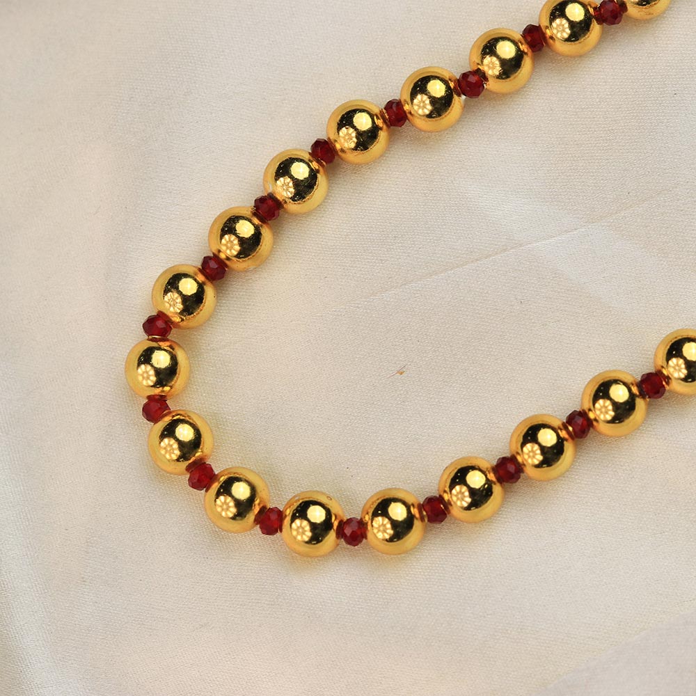 Kolhapuri Simple Gold Bead Chain