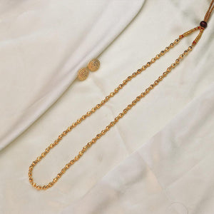 Kolhapuri Textured Gold Bead Chain