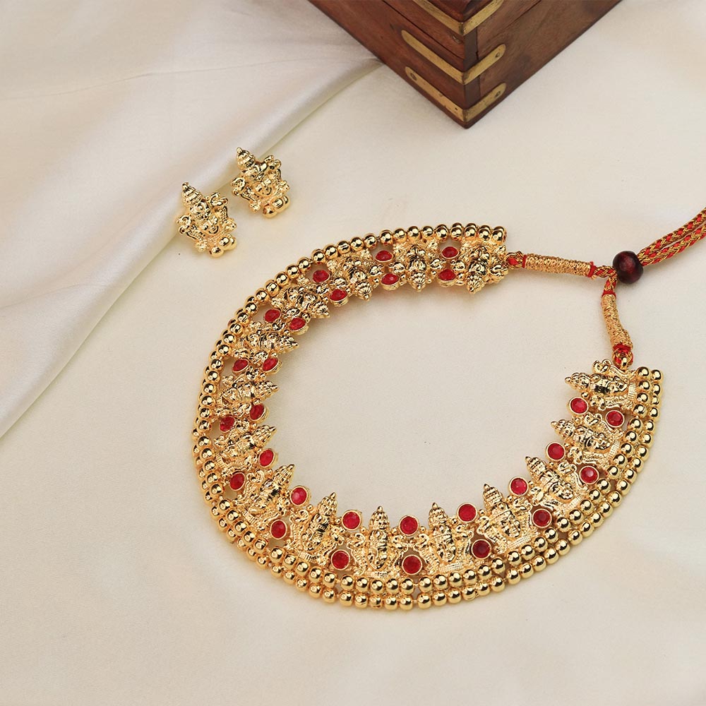 lakshmi design gold choker