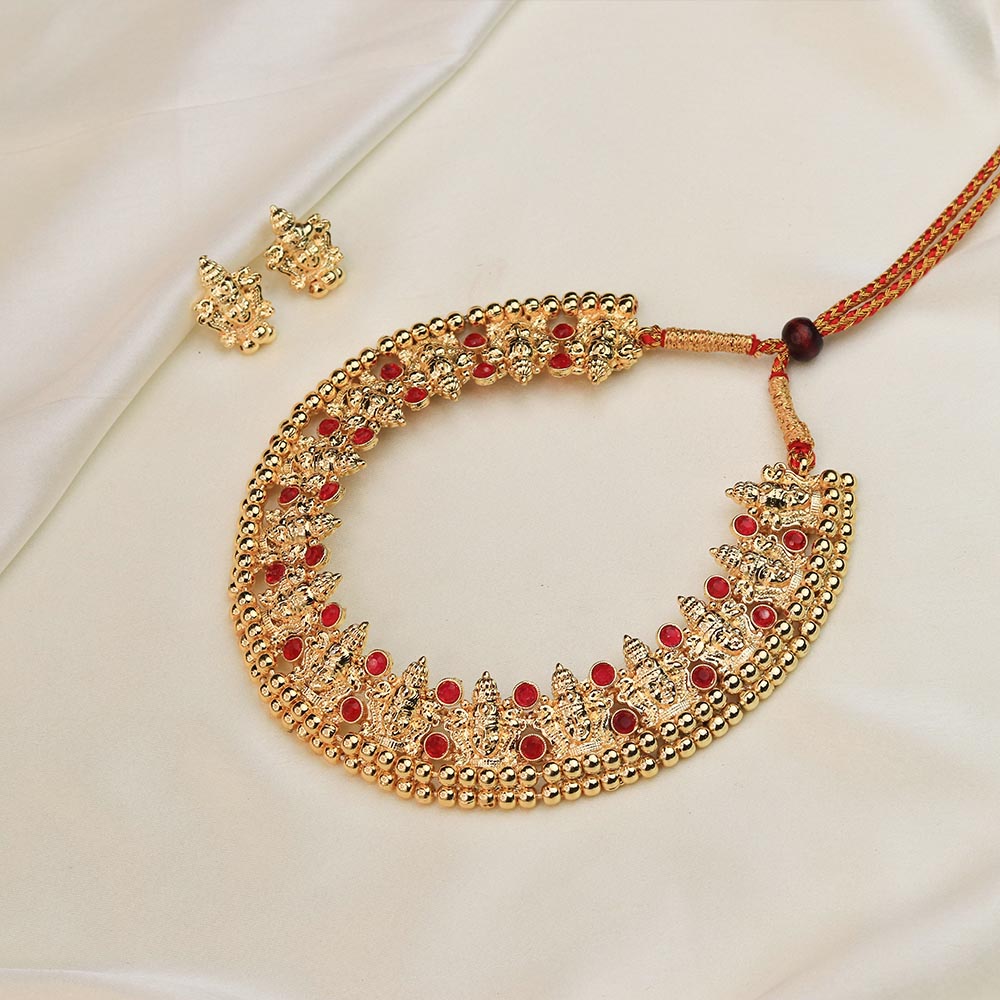 Lakshmi Motif Bridal Choker