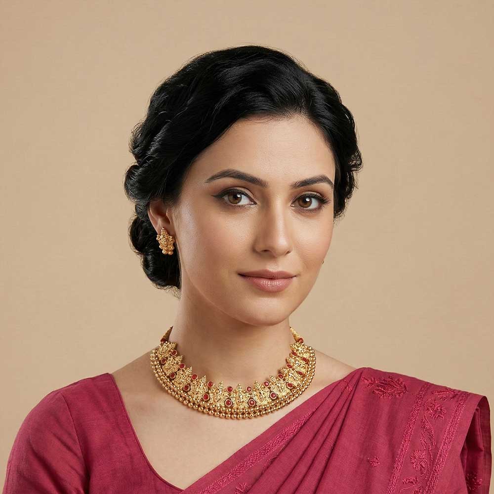 lakshmi design gold choker