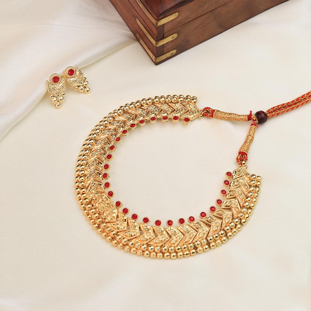 Classic Kolhapuri Engraved Choker