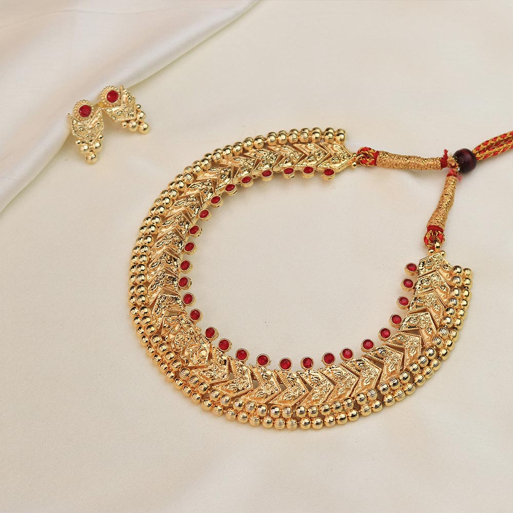 Classic Kolhapuri Engraved Choker