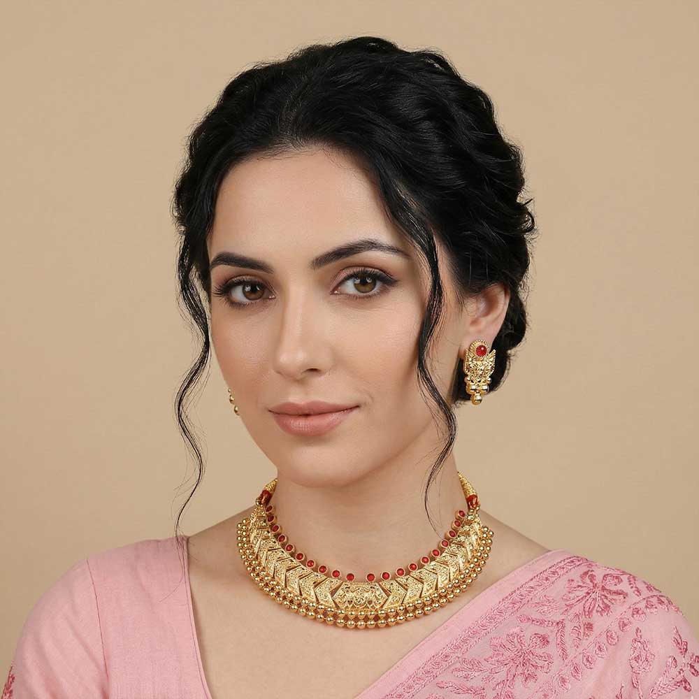 Classic Kolhapuri Engraved Choker
