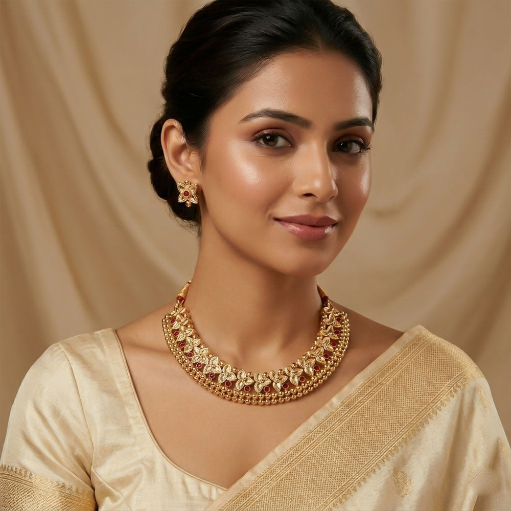 Floral Heritage Gold Choker