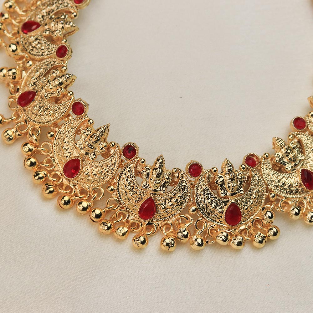 Peacock Temple Statement Choker