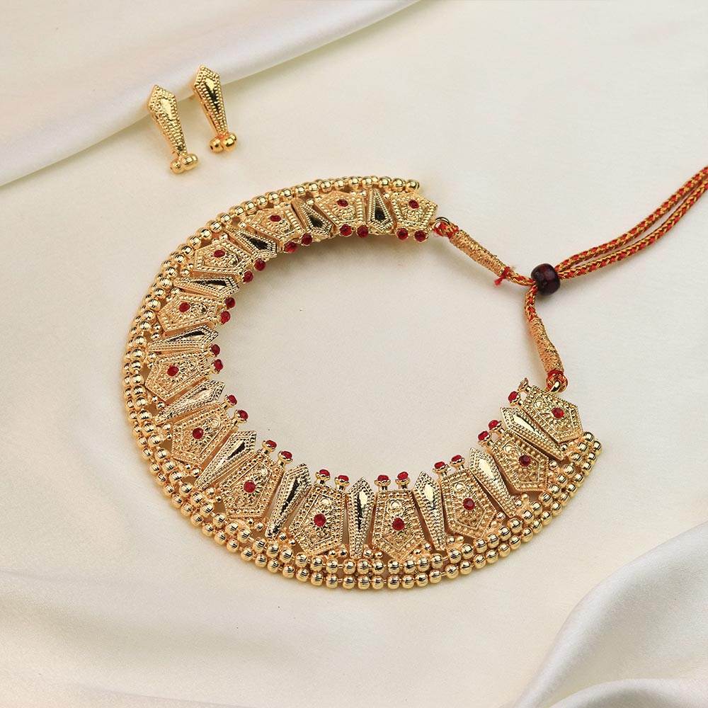 Chevron Pattern Ethnic Choker