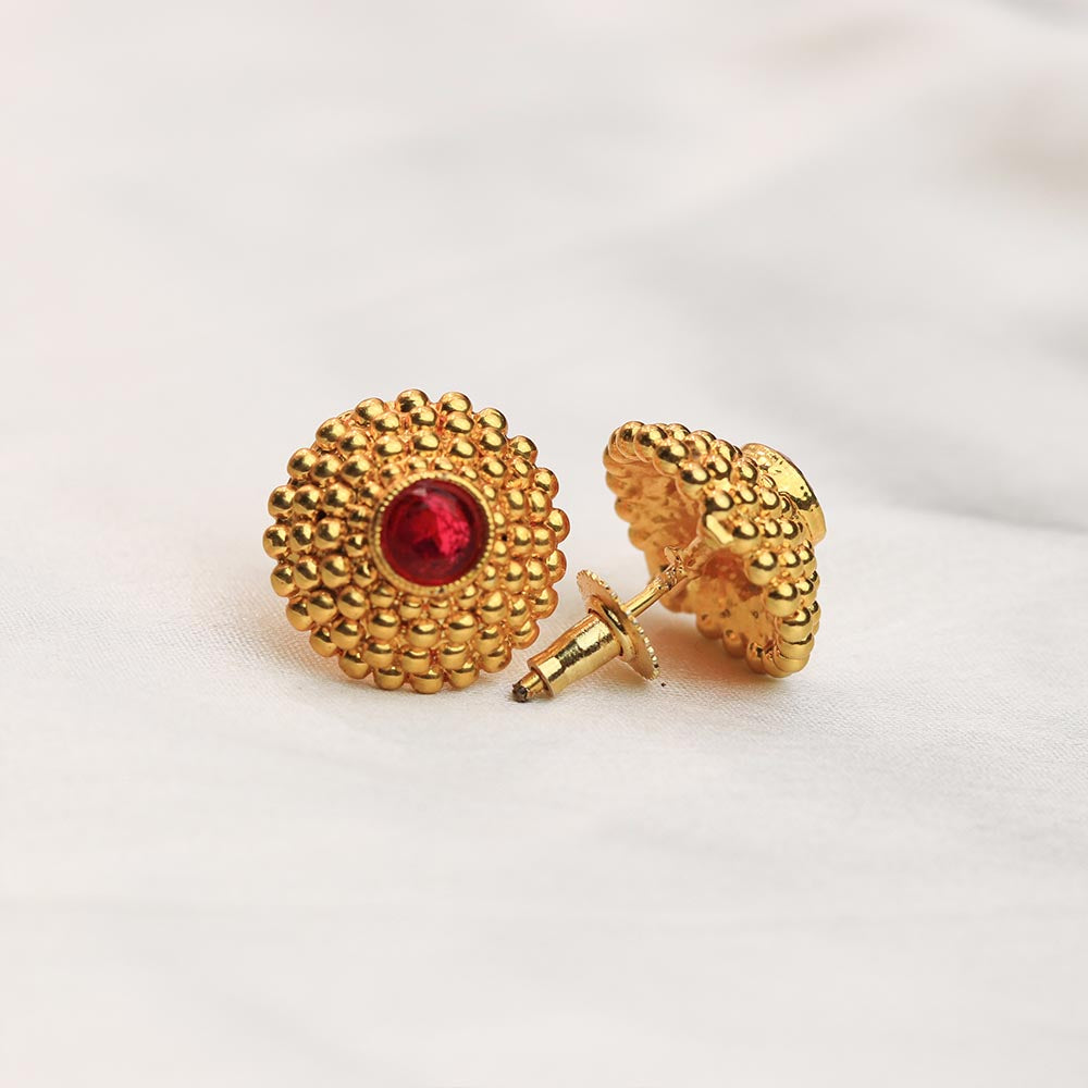 Contemporary Ruby Pendant Mangalsutra