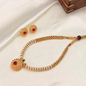 floral mangalsutra pendant