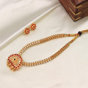 dual tone pearl mangalsutra