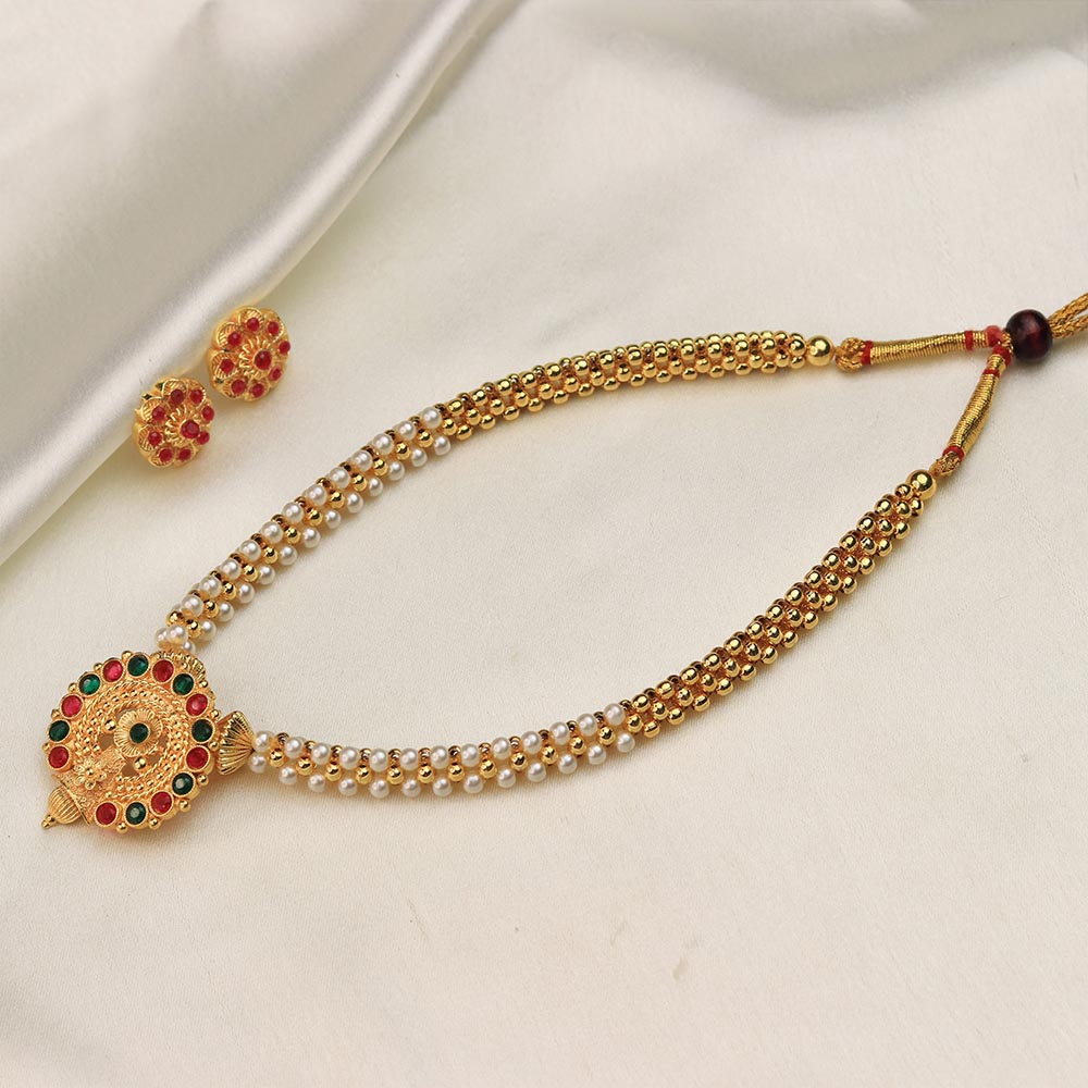 Minimal Gold Bead Mangalsutra