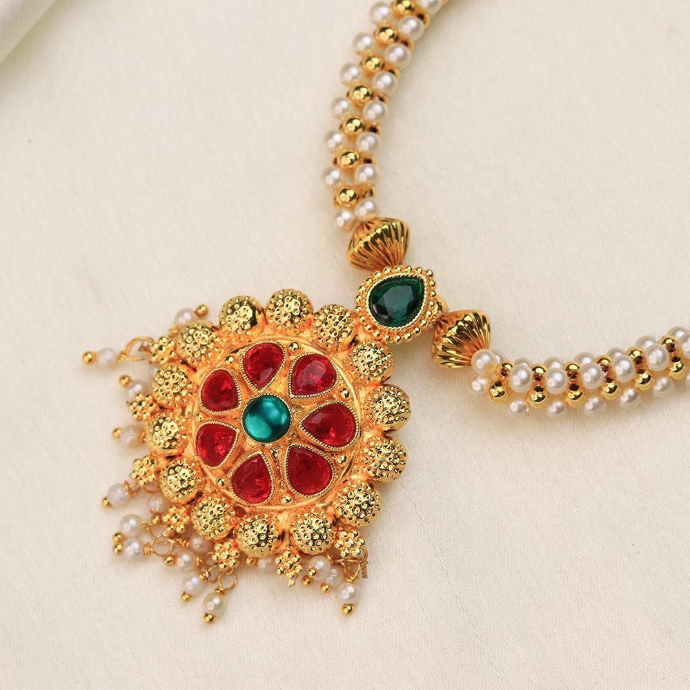 Floral Stone Temple Mangalsutra