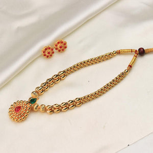 Classic Temple Pendant Bead Necklace