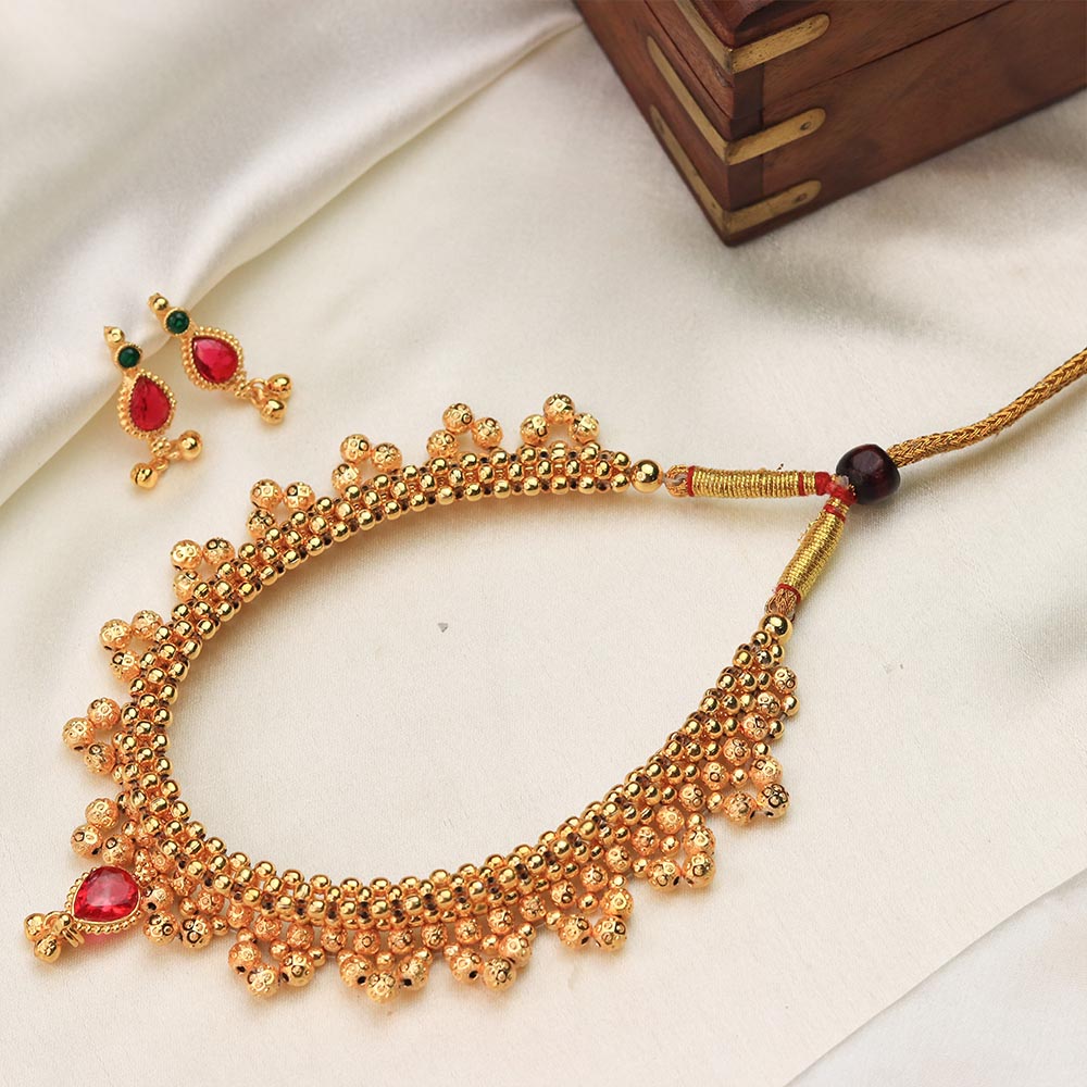 lakshmi coin choker gold