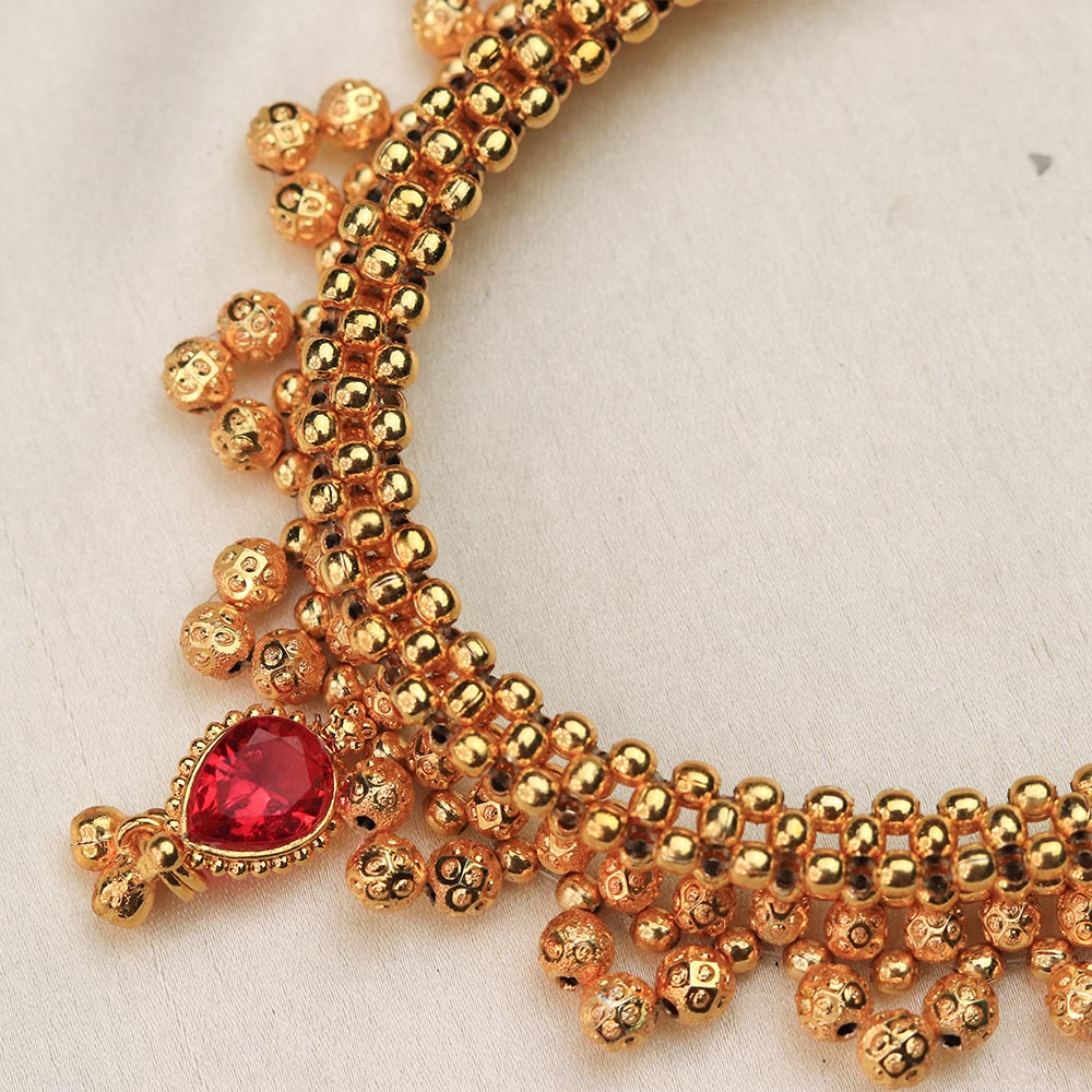lakshmi coin choker gold