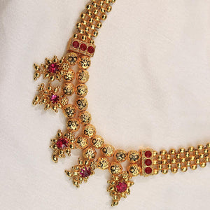 multi strand gold bead necklace