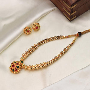 antique gold temple necklace