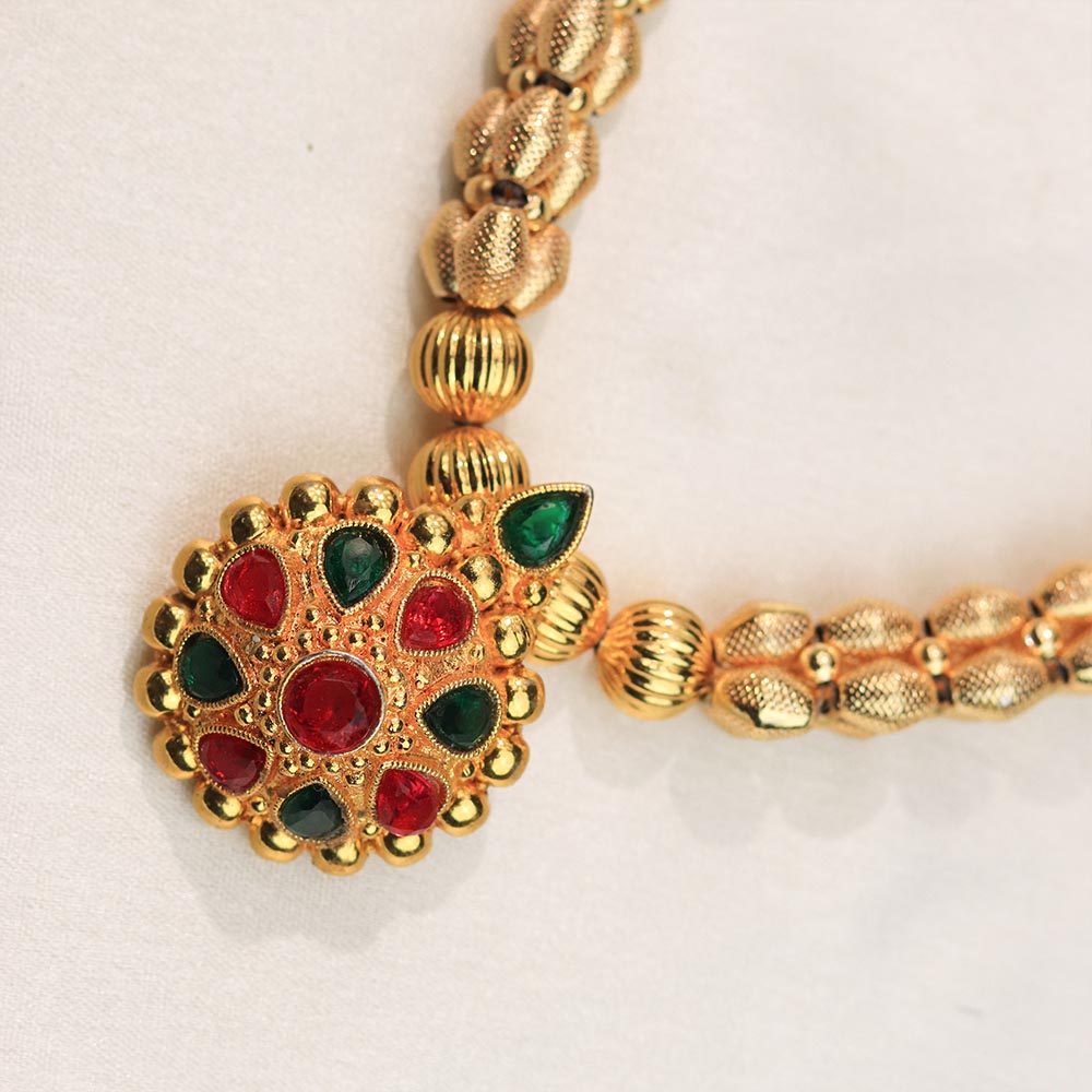 antique gold temple necklace