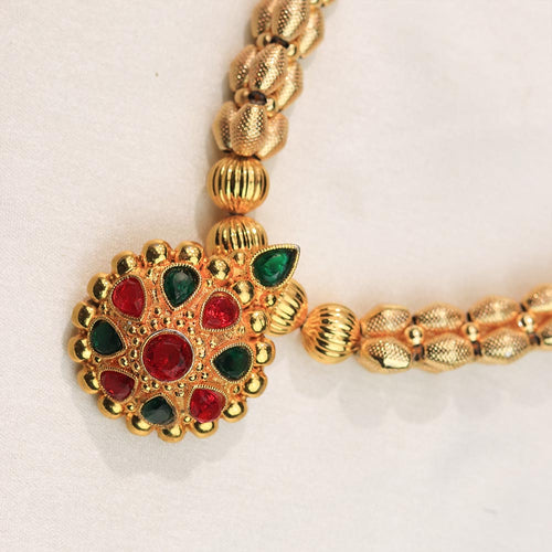 antique gold temple necklace
