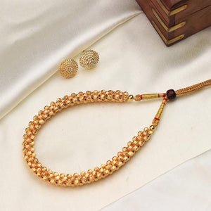 gold bead chain necklace