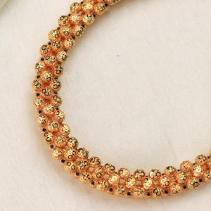 gold bead chain necklace