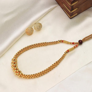 textured gold bead necklace