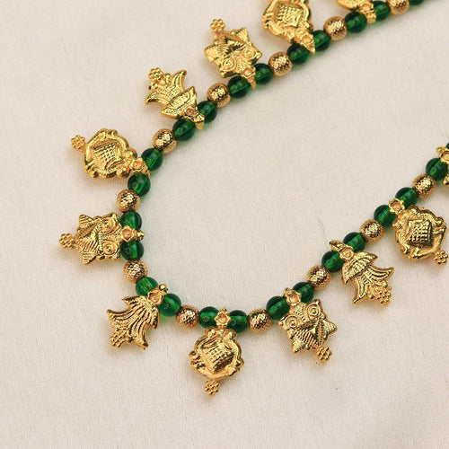 black gold bead necklace