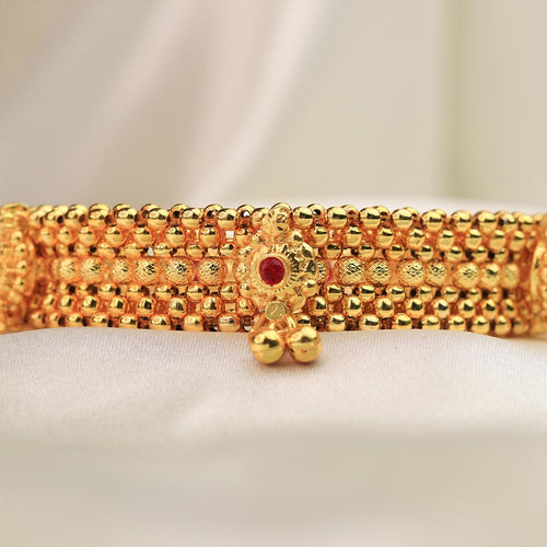 gold bead choker necklace