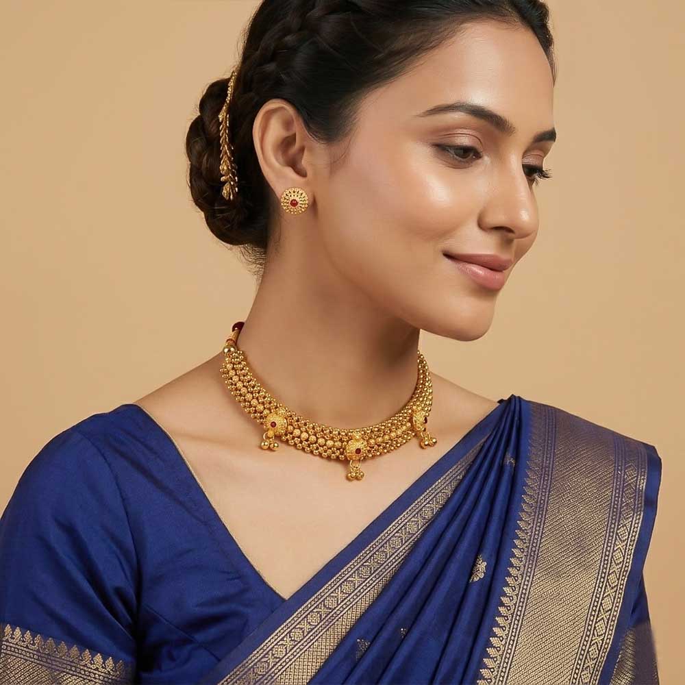 Classic Gold Bead Choker