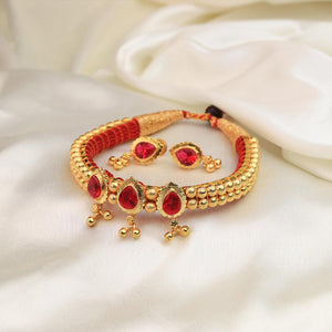 Red Bead Designer Choker