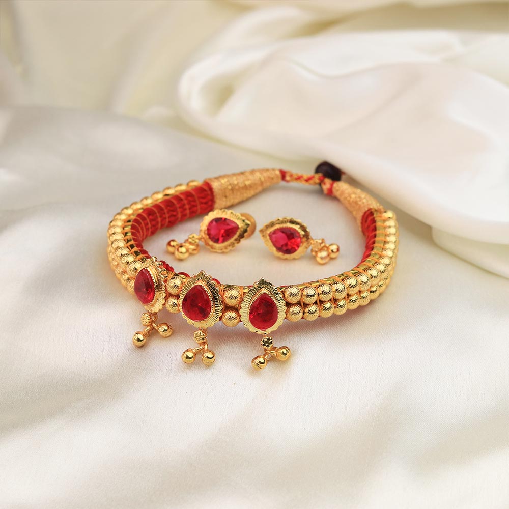 Red Bead Designer Choker