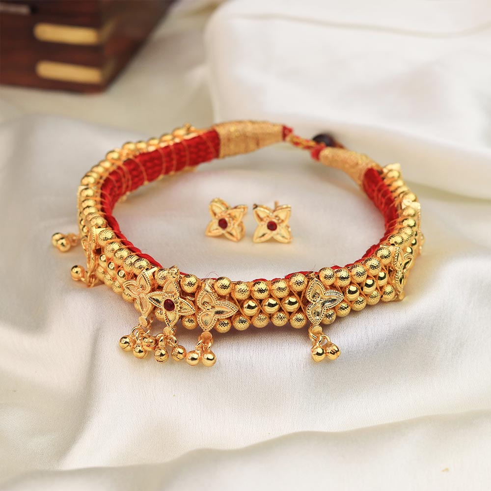 heavy gold choker necklace