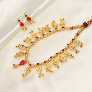 Temple Pendant Beaded Necklace