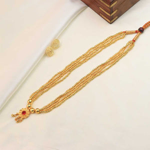 multi strand gold bead necklace