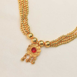 multi strand gold bead necklace