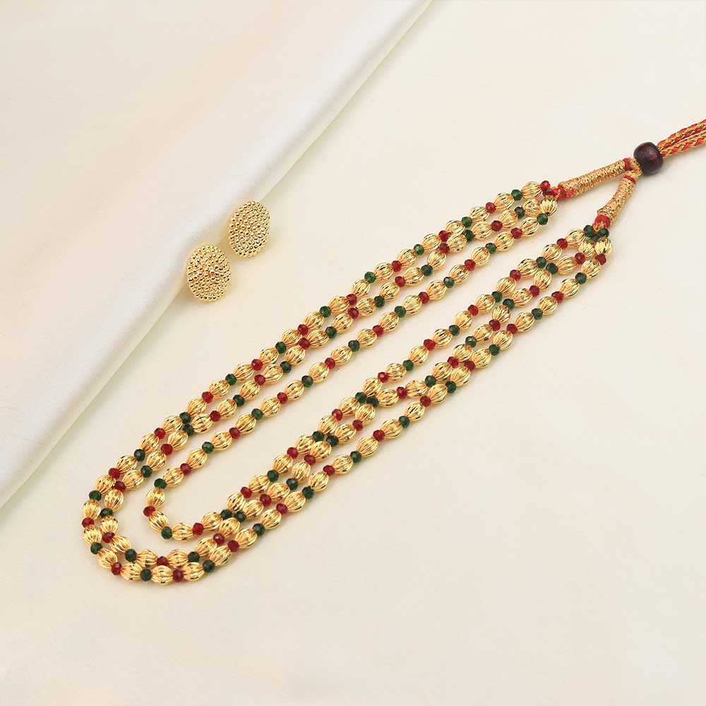 Gold Ball Bead Necklace