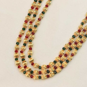gold ball bead necklace