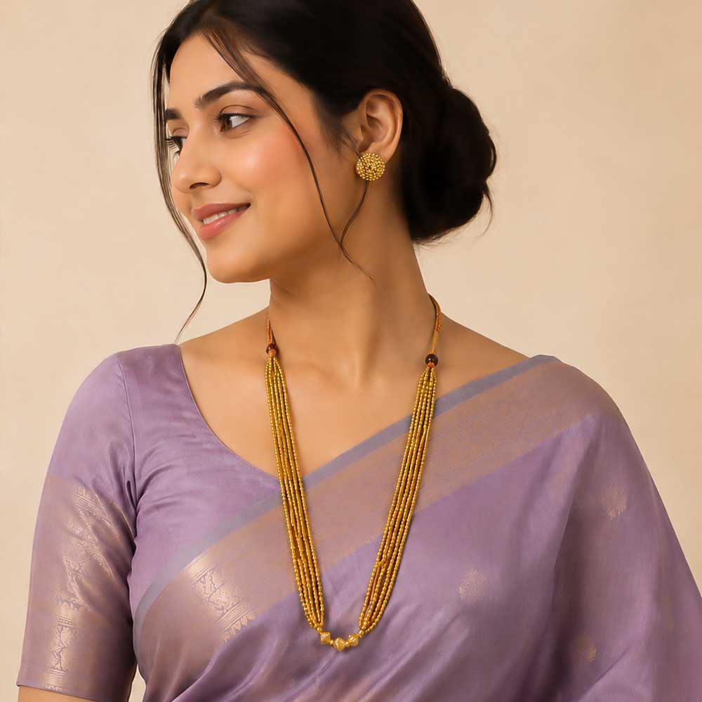 Gold Designer Pendant Necklace