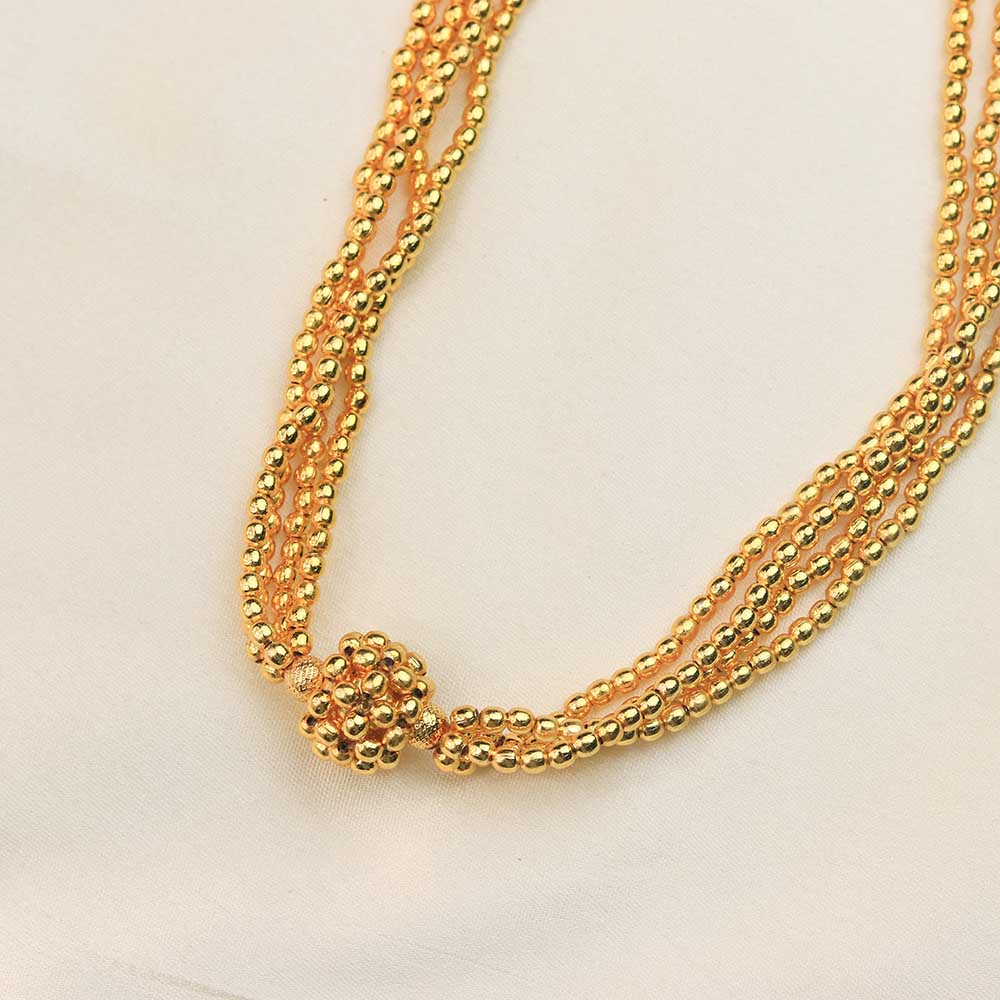gold bead chain necklace