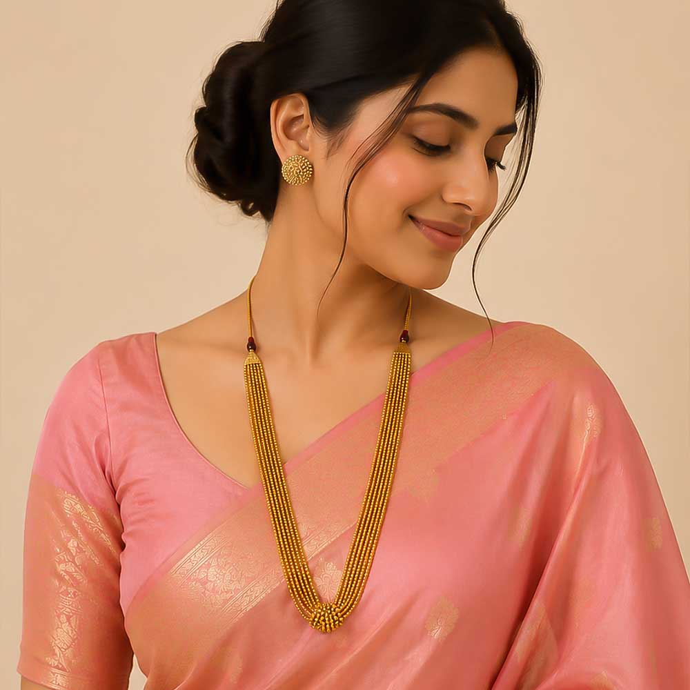 Gold Bead Chain Necklace